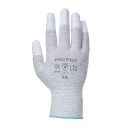 Portwest A198 rękawice robocze antystatyczne ESD powlekane poliuretanem na końcach palców