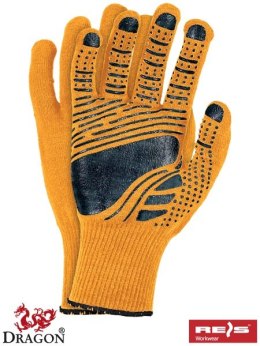 FLOATEX-NEO Reis rękawice robocze nakrapiane pomarańczowe neonowe