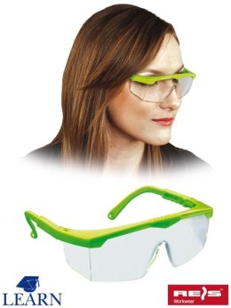 Reis GOG-LEARN okulary ochronne przeciwodpryskowe dla uczniów przezroczyste