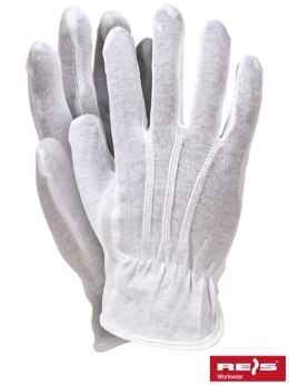 Reis RWKBLUX tanie rękawice robocze bawełniane typu frak białe