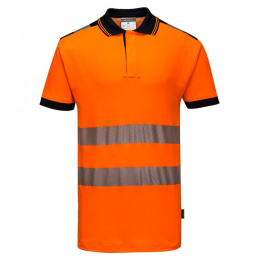 vision koszulka polo odblaskowa z pasami t180 sklpe bhp odziez robocza pomarańćzowa