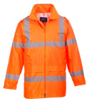 h440 portwest pomarańczowa kurtka przeciwdeszczowa ostrzegawcza odblaskowa z pasami odblaskowymi na budowę dla drogowców