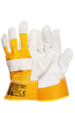 Procera X-Tip Top żółte rękawice robocze wzmacniane skórą - tanie rękawice robocze budowlane
