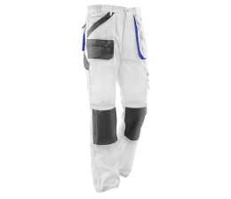 Polstar Brixton Practical spodnie robocze do pasa z odpinanymi nogawkami białe