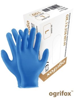 Ogrifox OX-NIT-PF tanie rękawiczki nitrylowe jednorazowe bezpudrowe