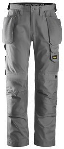 Snickers Workwear 3211 CoolTwill spodnie robocze do pasa z workami kieszeniowymi szare