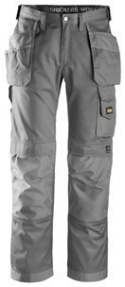 Snickers Workwear 3212 DuraTwill spodnie robocze do pasa z workami kieszeniowymi szare