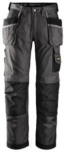 Snickers Workwear 3212 DuraTwill spodnie robocze do pasa z workami kieszeniowymi szaro-czarne