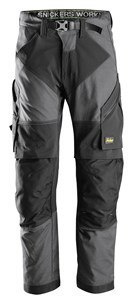 Snickers Workwear 6903 FlexiWork+ spodnie robocze do pasa czarno-szare