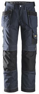 Snickers Workwear 3213 Rip-Stop spodnie robocze do pasa z workami kieszeniowymi granatowo-czarne