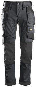 Snickers Workwear 6241 Stretch AllroundWork spodnie robocze do pasa z workami kieszeniowymi grafitowo-czarne