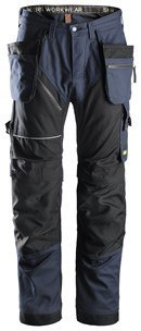 Snickers Workwear 6215 RuffWork+ Cotton spodnie robocze do pasa granatowo- czarne