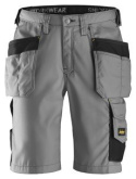 Snickers Workwear 3023 Rip-Stop krótkie spodnie robocze z workami kieszeniowymi szaro-czarne