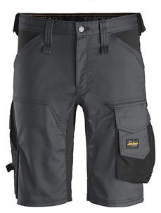 Snickers Workwear 6143 Stretch AllroundWork spodnie robocze krótkie grafitowo-czarne