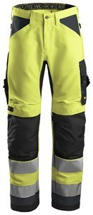 Snickers Workwear 6331 AllroundWork+ spodnie robocze do pasa odblaskowe żółte