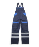 Ardon Cool Trend H8932 spodnie robocze ogrodniczki ochronne niebieskie z pasami odblaskowymi
