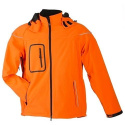 James&Nicholson Winter Softshell kurtka robocza ocieplana wodoodoporna oddychająca pomarańczowa- odzież ochronna