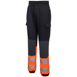 Portwest KX341 KX3 Hi-Vis Flexi Trouser spodnie robocze do pasa ostrzegawcze czarno-pomarańczowe