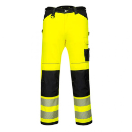 Portwest PW340 PW3 spodnie robocze do pasa ostrzegawcze żółto-czarne
