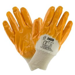 Urgent 1006 rękawice robocze powlekane żółtym nitrylem olejoodporne