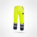 Sara Workwear Drogowiec Winter spodnie robocze do pasa ocieplane odblaskowe żółte