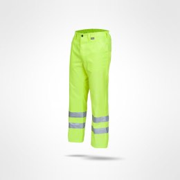 Sara Workwear Drogowiec Standard spodnie robocze do pasa ostrzegawcze żółte