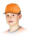 Reis CZFLUO-KIDS odblaskowa czapka robocza z daszkiem dla dzieci