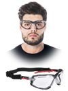 Reis VERMONT przeciwodpryskowe okulary ochronne na gumce Reis OO-VERMONT