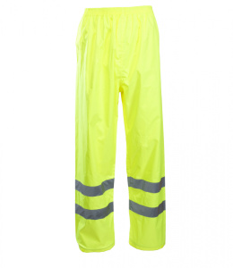 spodnie do pasa ostrzegawcze Grosvenor Flash Polstar przeciwdeszczowe żółte