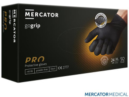 rękawice jednorazowe nitrylowe bezpudrowe RMM-PGRIPO B Mercator Medical