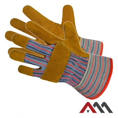 rękawice robocze wzmacniane skórą dwoinową RDŻ Art.Master
