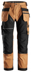 spodnie robocze do pasa Canvas+ RuffWork+ 6214 Snickers Workwear brązowo-czarne