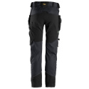 Snickers Workwear FlexiWork+ 6972 spodnie robocze do pasa szaro-czarne