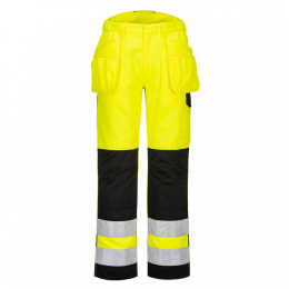 spodnie robocze do pasa ostrzegawcze PW242 Portwest żółto-czarne