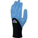 rękawice robocze powlekane nitrylem DPVE715 Delta Plus czarno-niebieskie