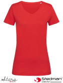 t-shirt damski V-NECK SST9510 Stedman czerwony