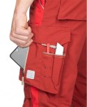 spodnie robocze monterskie H6424 Ardon Urban przedłużone czerwone
