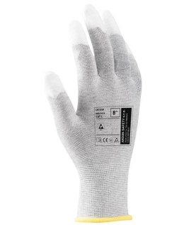 rękawice robocze powlekane PU ESD Safety/Leo A9001 Ardon szare