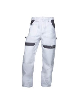 spodnie robocze do pasa Cool Trend H8818 Ardon przedłużone biało-szare