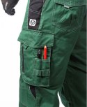 spodnie bhp męskie Ardon H9193 Vision przedłużone zielone