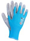 rękawice robocze powlekane poliuretanem DIAMOND-PU Reis niebiesko-szare