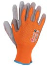 rękawice robocze powlekane poliuretanem DIAMOND-PU Reis pomarańczowo-szare