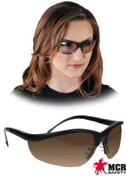 okulary ochronne MCR-Klondike brązowo-czarne przyciemniane