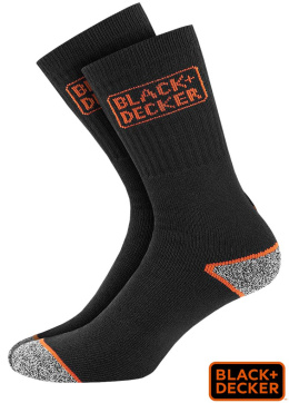 skarpety robocze Blkdec-socks Black&Decker czarno-szaro-pomarańczowe