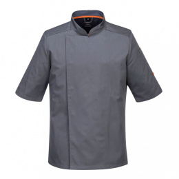 bluza robocza szefa kuchni MeshAir Pro S/S C738 Portwest szara