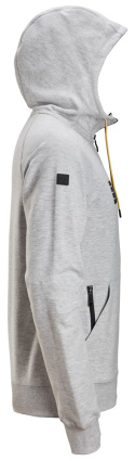 bluza męska na suwak z kapturem logo Snickers Workwear 2895 szara