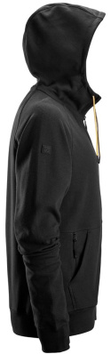 bluza męska na suwak z kapturem logo Snickers Workwear 2895 czarna