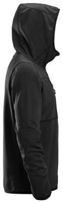 bluza polarowa na suwak z kapturem 8058 AllroundWork Snickers Workwear czarna