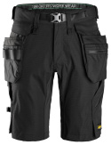spodnie robocze krótkie z odpinanymi workami kieszeniowymi FlexiWork 6172 Snickers Workwear czarne
