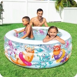 INTEX 58480 Basen dmuchany akwarium 152 x 56 cm - tani mały okrągły basen dla dzieci w rybki - sklep online